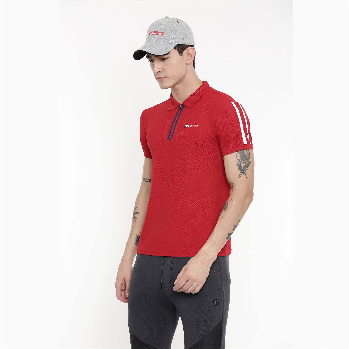TVS Racing Cap Grey - Breathable, Stylish Headwear for Men & Women - Image 3