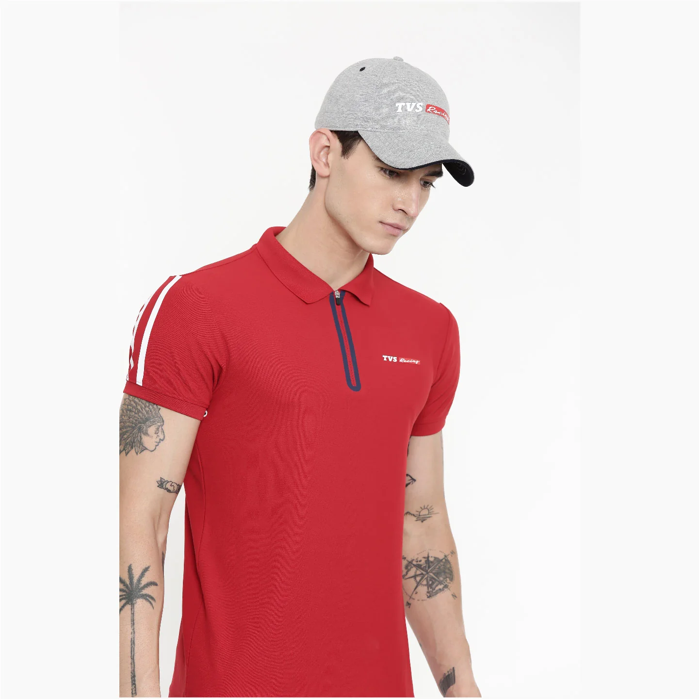 TVS Racing Cap Grey - Breathable, Stylish Headwear for Men & Women - Image 5