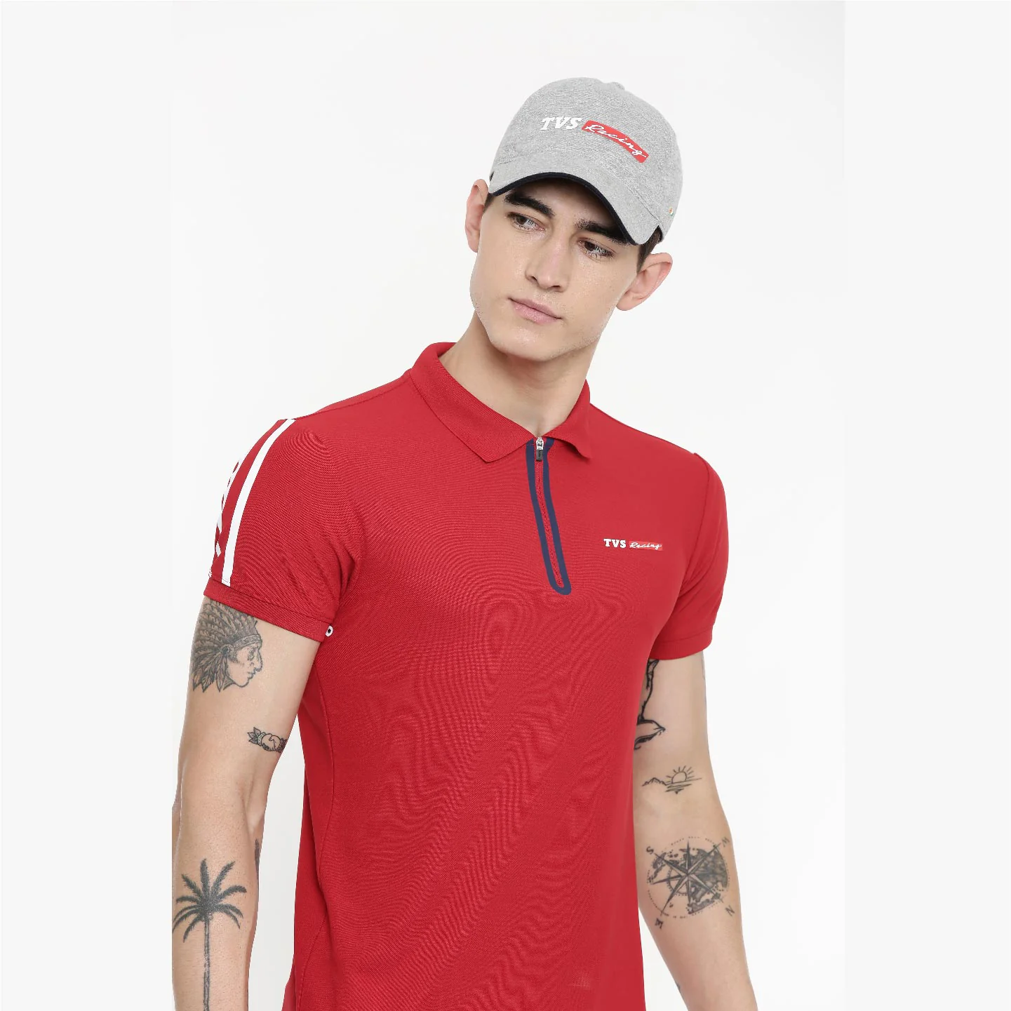 TVS Racing Cap Grey - Breathable, Stylish Headwear for Men & Women - Image 6