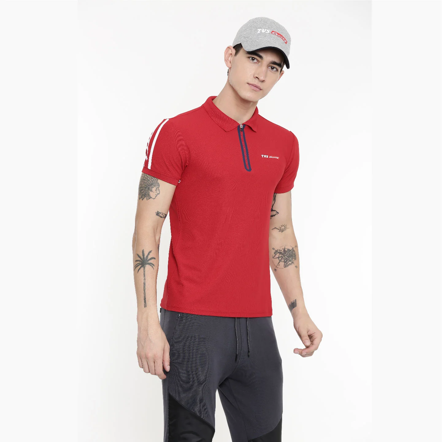 TVS Racing Cap Grey - Breathable, Stylish Headwear for Men & Women - Image 7