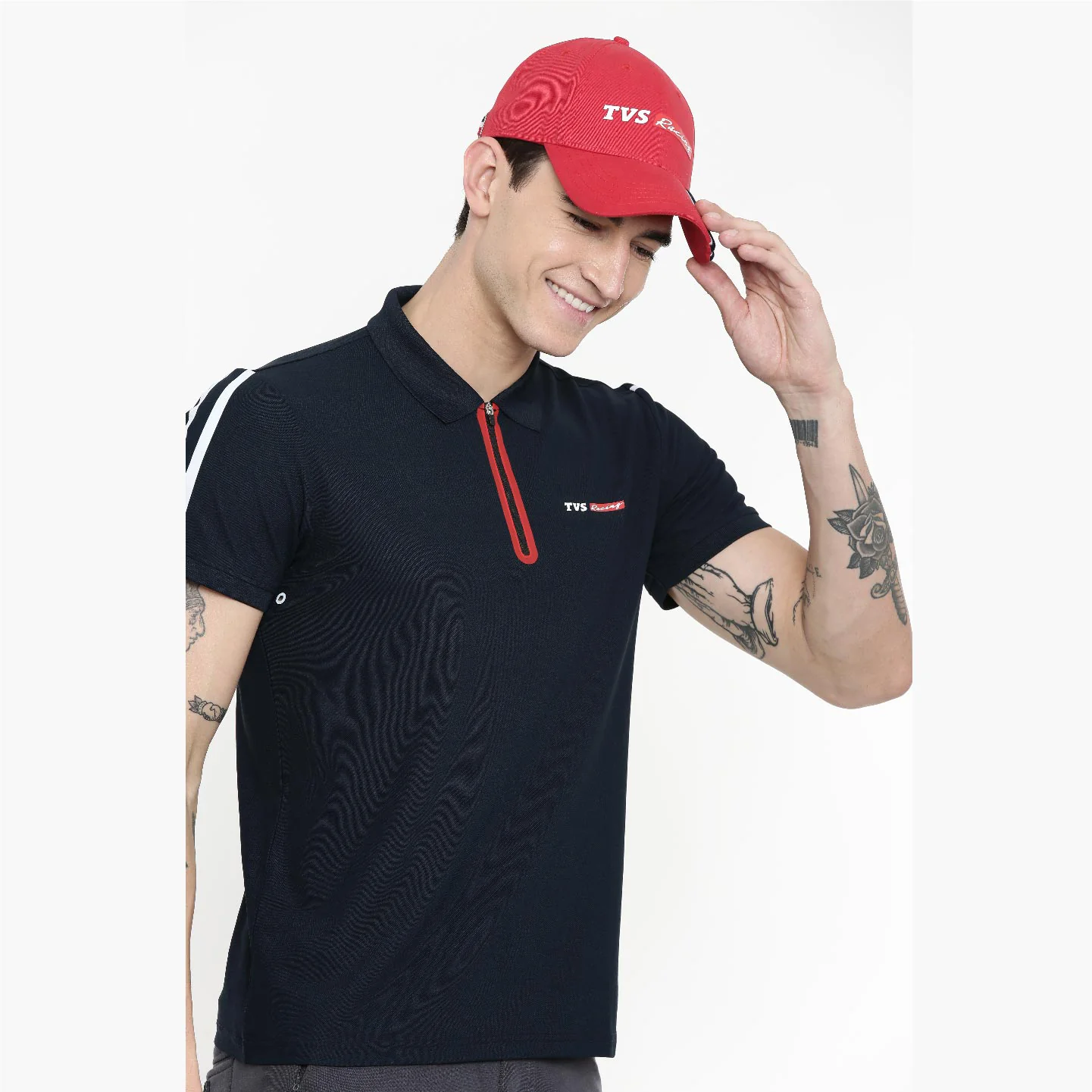 TVS Racing Cap Red - Breathable, Stylish Headwear for Men & Women - Image 3