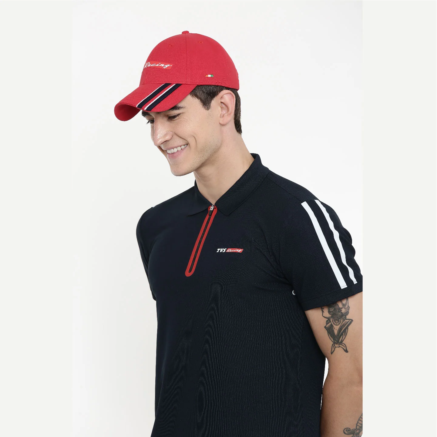 TVS Racing Cap Red - Breathable, Stylish Headwear for Men & Women - Image 4