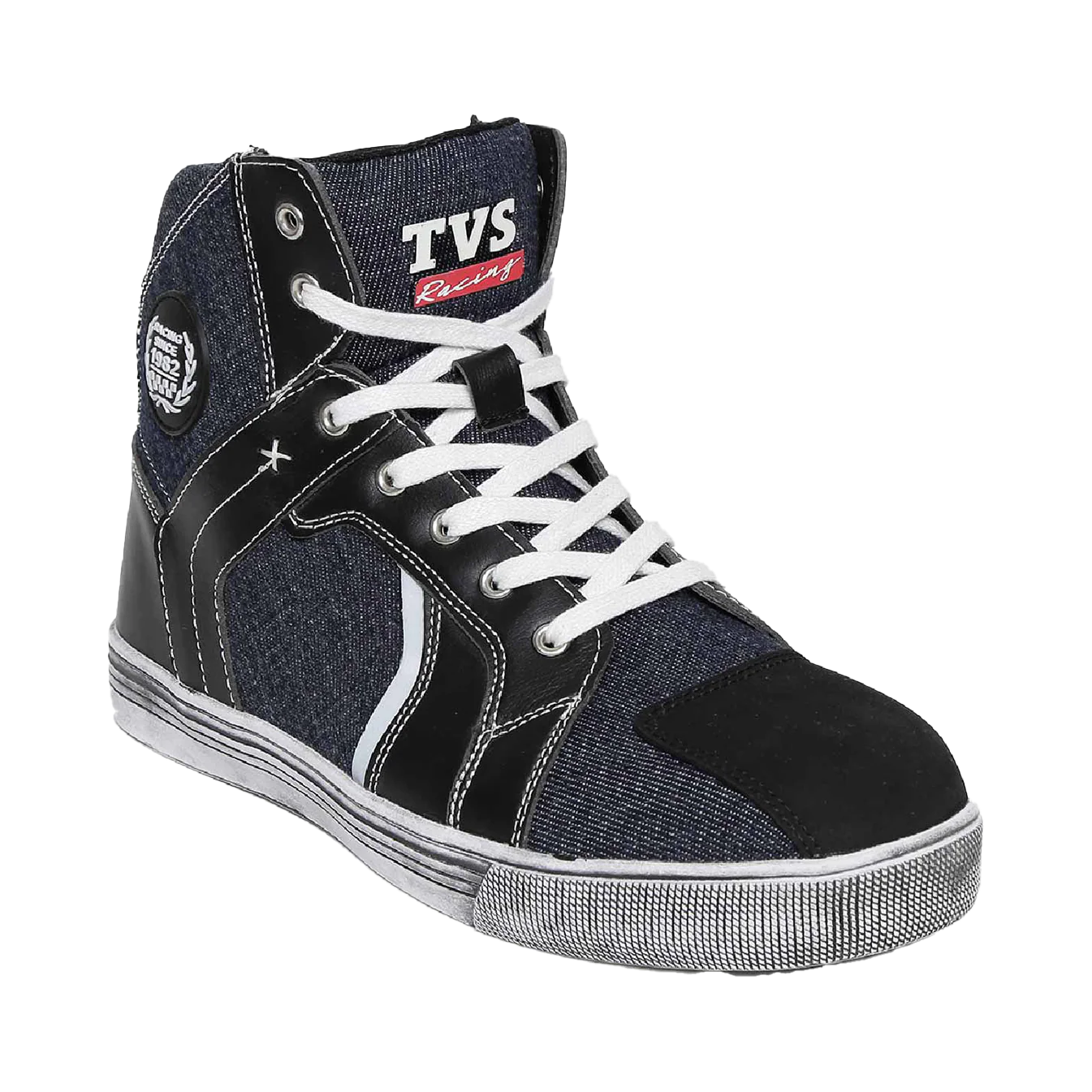 TVS Racing Casual Shoes - Stylish Indigo Denim Boots with Enhanced Protection - Image 3