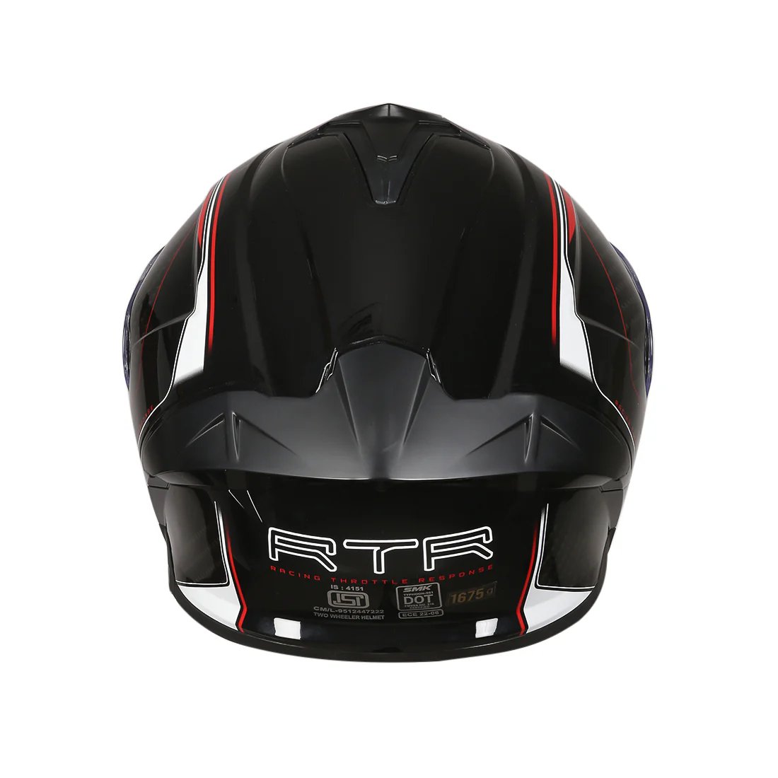 TVS Racing Hurricane Series Full Face Dual Visor Helmet for Men | Premium Bike Helmets with ABS Shell, UV Paint | Quick Release System | Aerodynamic Design | ECE, DOT & ISI Certified - Image 5