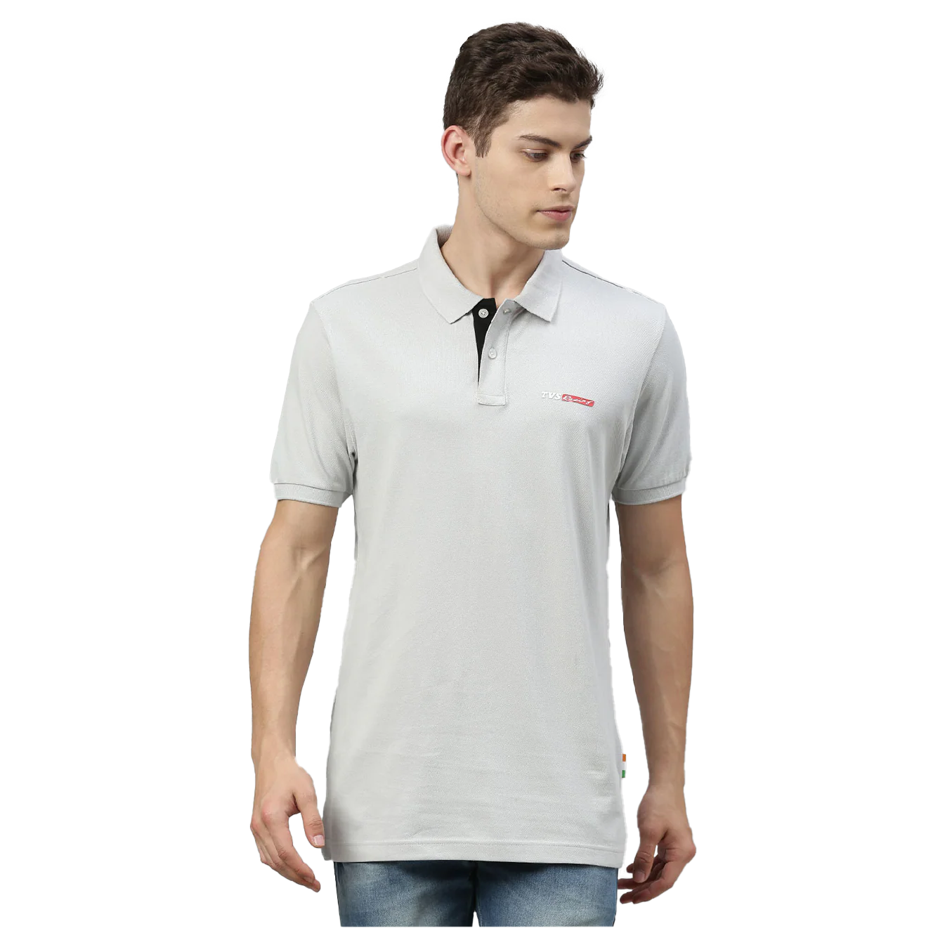 TVS Racing Polo T Shirt Cotton (Grey) - Image 3