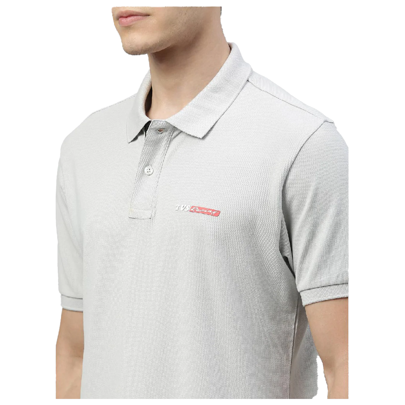 TVS Racing Polo T Shirt Cotton (Grey) - Image 4