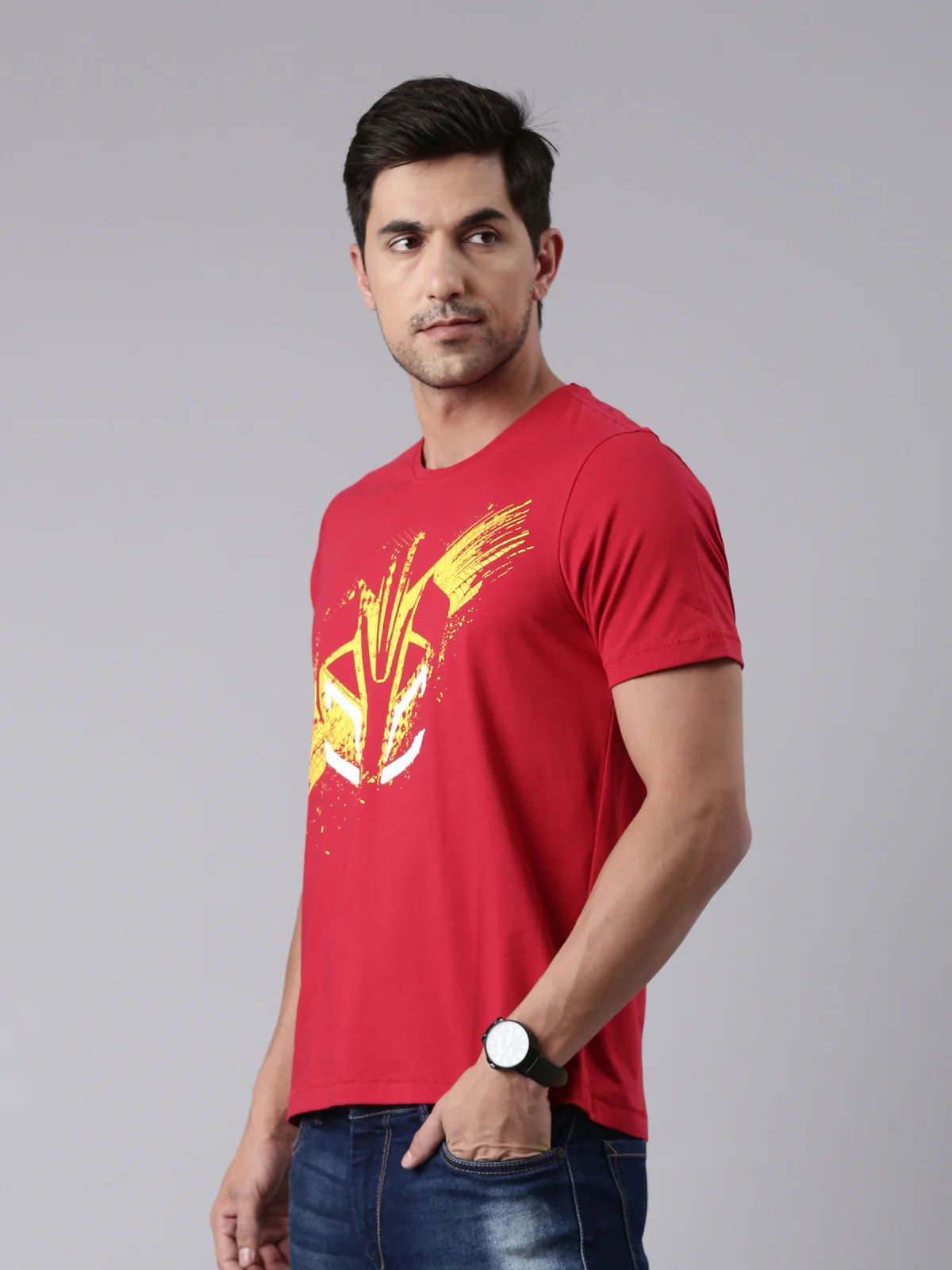 TVS Racing Red Cyborg Crew neck T Shirt - Image 3