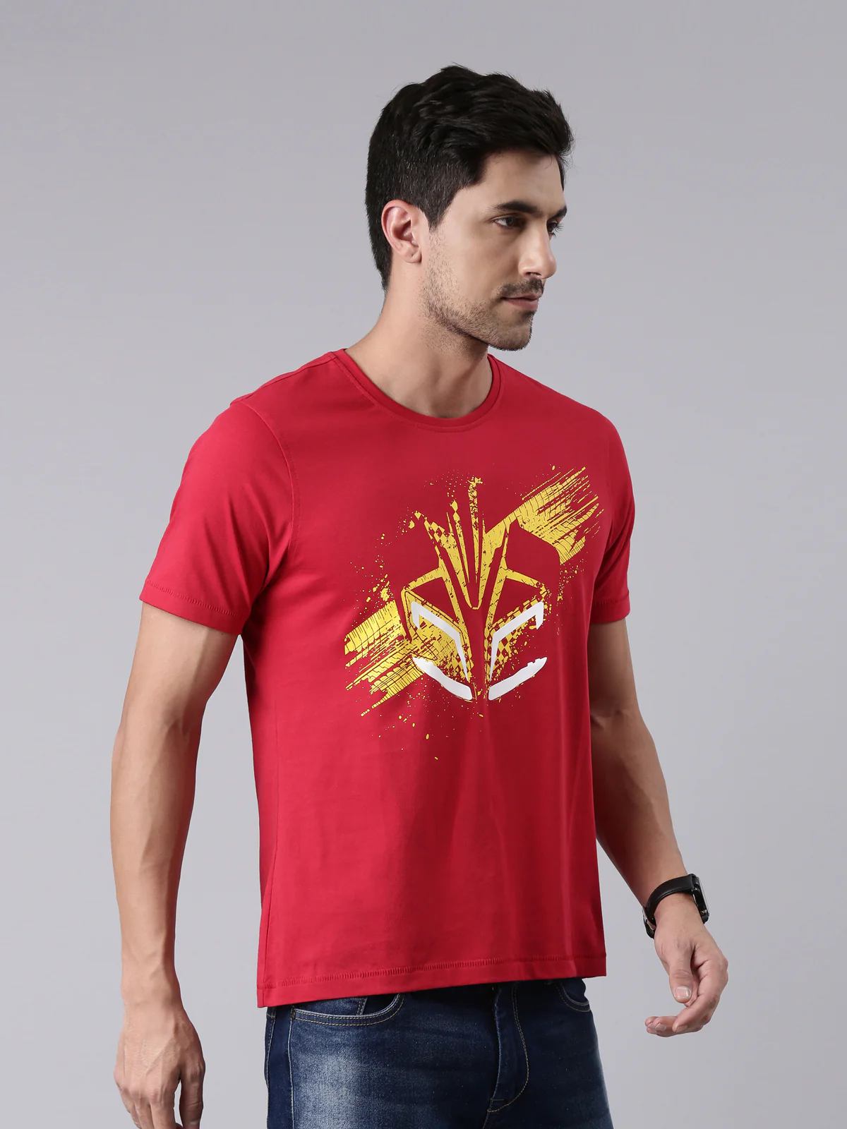 TVS Racing Red Cyborg Crew neck T Shirt - Image 4