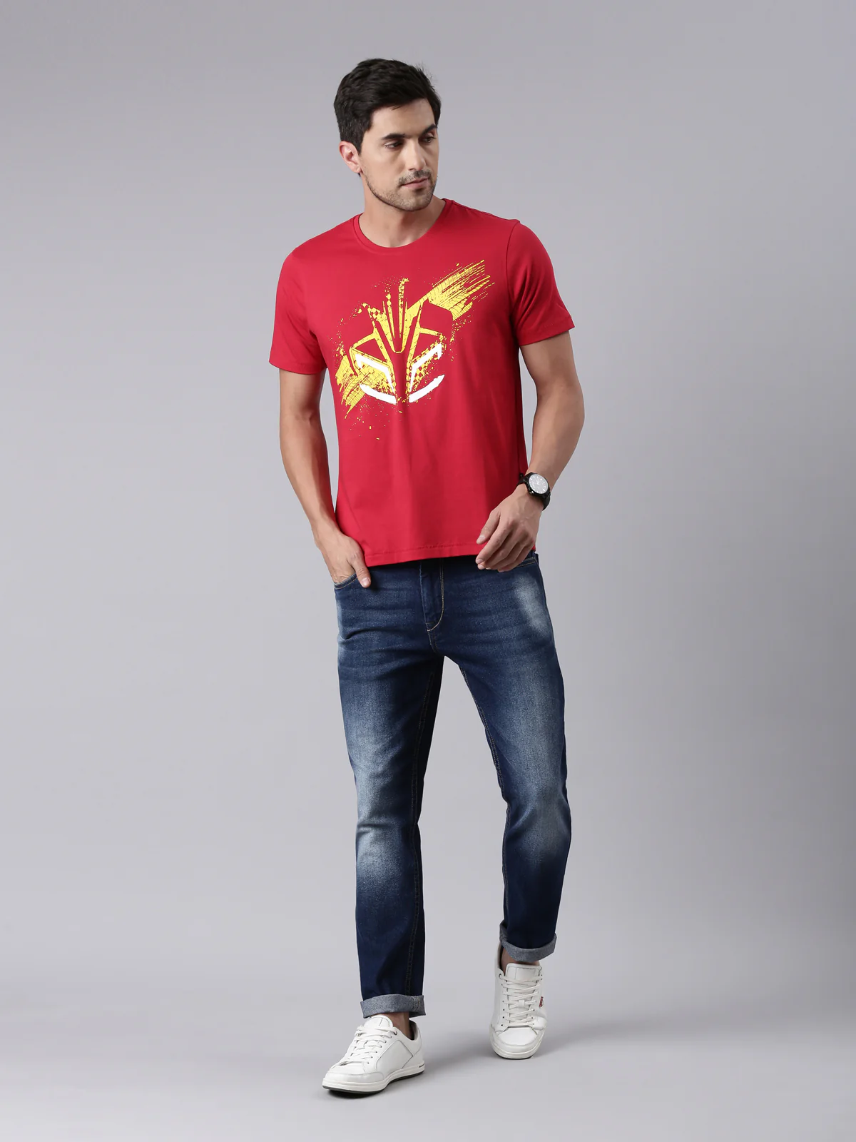 TVS Racing Red Cyborg Crew neck T Shirt - Image 6