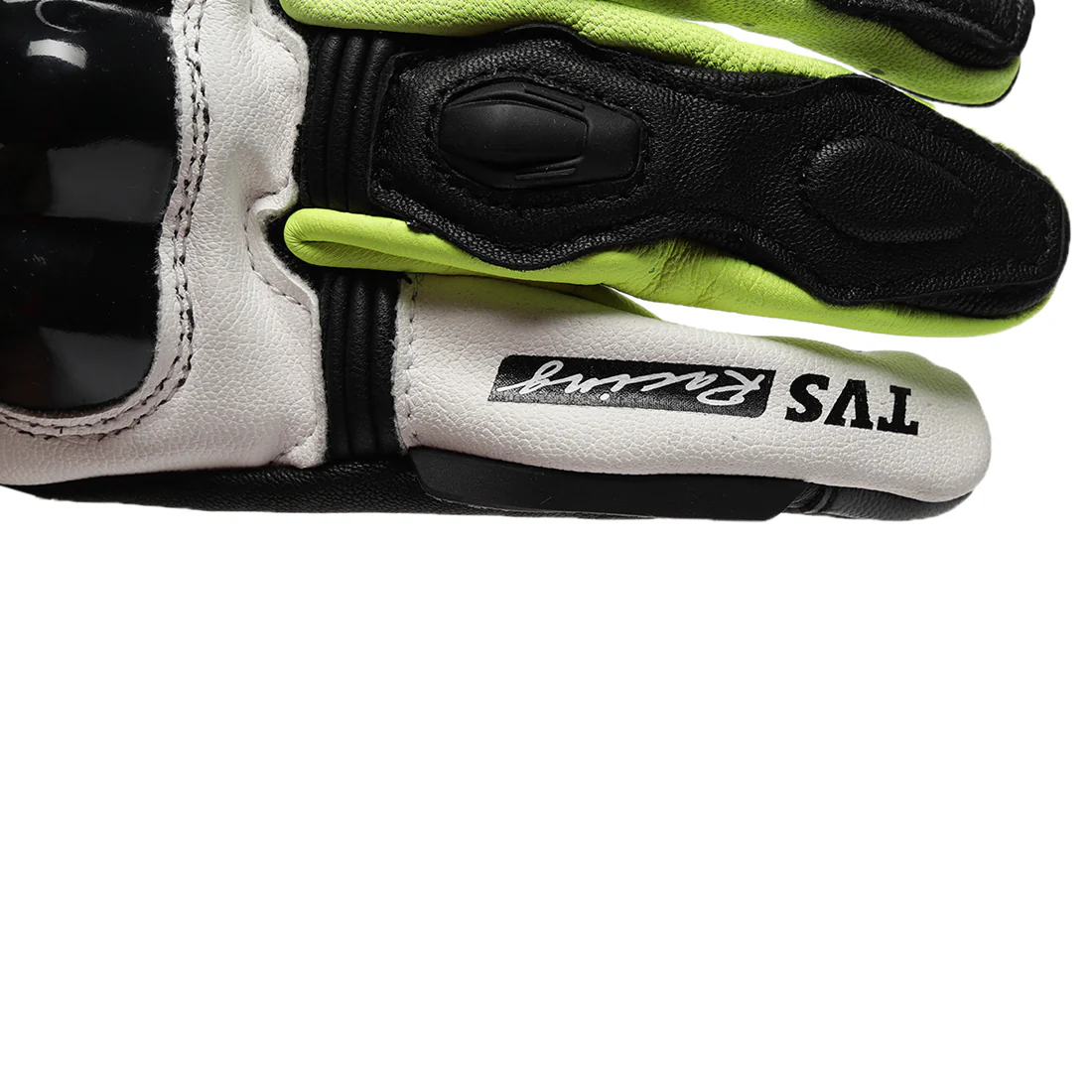 TVS Racing Race Riding Gloves for Men | TPR Protection, Touch Screen Compatible, Visor Wiper | Off-Road Bike Gloves (Black & Neon) - Image 8