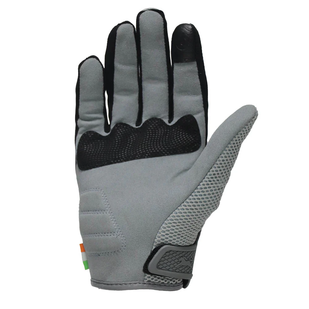 TVS Racing Street Riding Gloves – PVC & Carbon Protection, Touch Screen Compatible, All-Weather Comfort (Grey) - Image 3