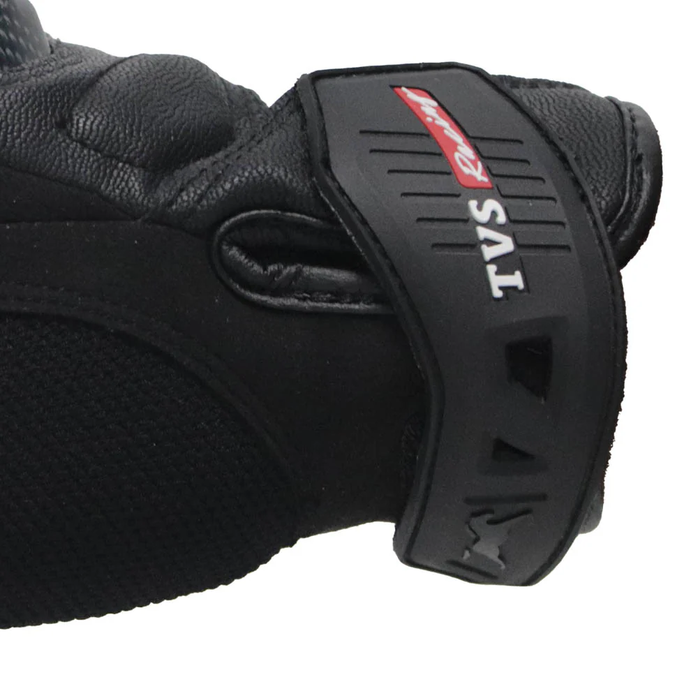 TVS Racing Riding Gloves for Men | Mesh Ventilation, TPR Knuckle Protection, Touch Screen Compatible, Black - Image 7