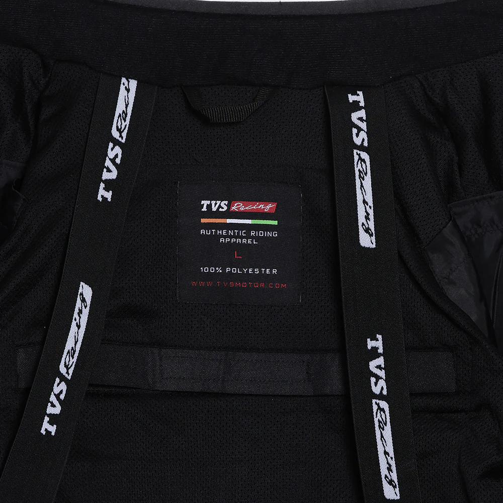TVS Racing Asphalt Riding Jacket for Men - High Abrasion 600D Polyester, Essential Bike Jacket (Grey) - Image 7