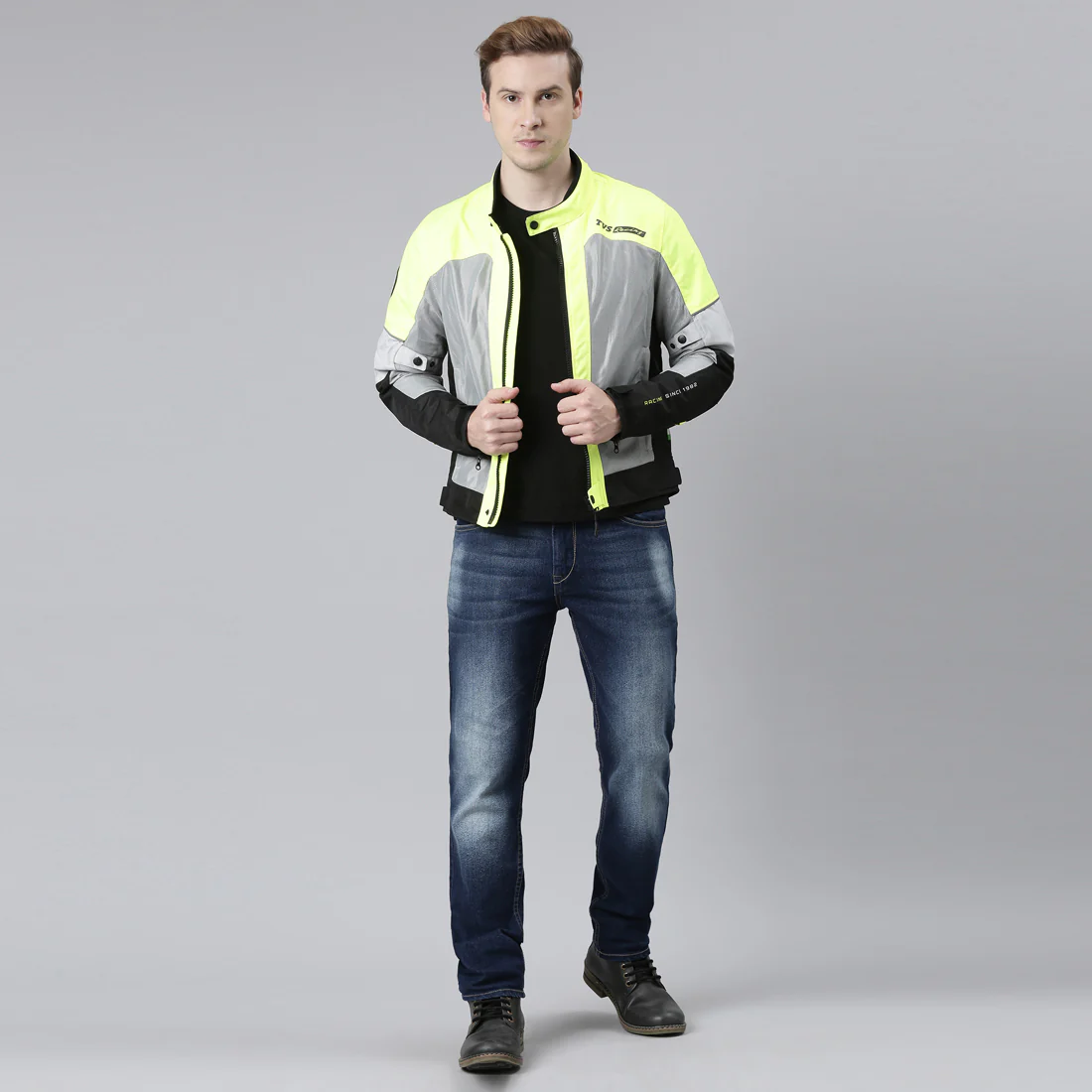 TVS Racing Road Zipper Riding Jacket for Men | 600D Polyester, CE Level 2 Armor Protection - Image 5