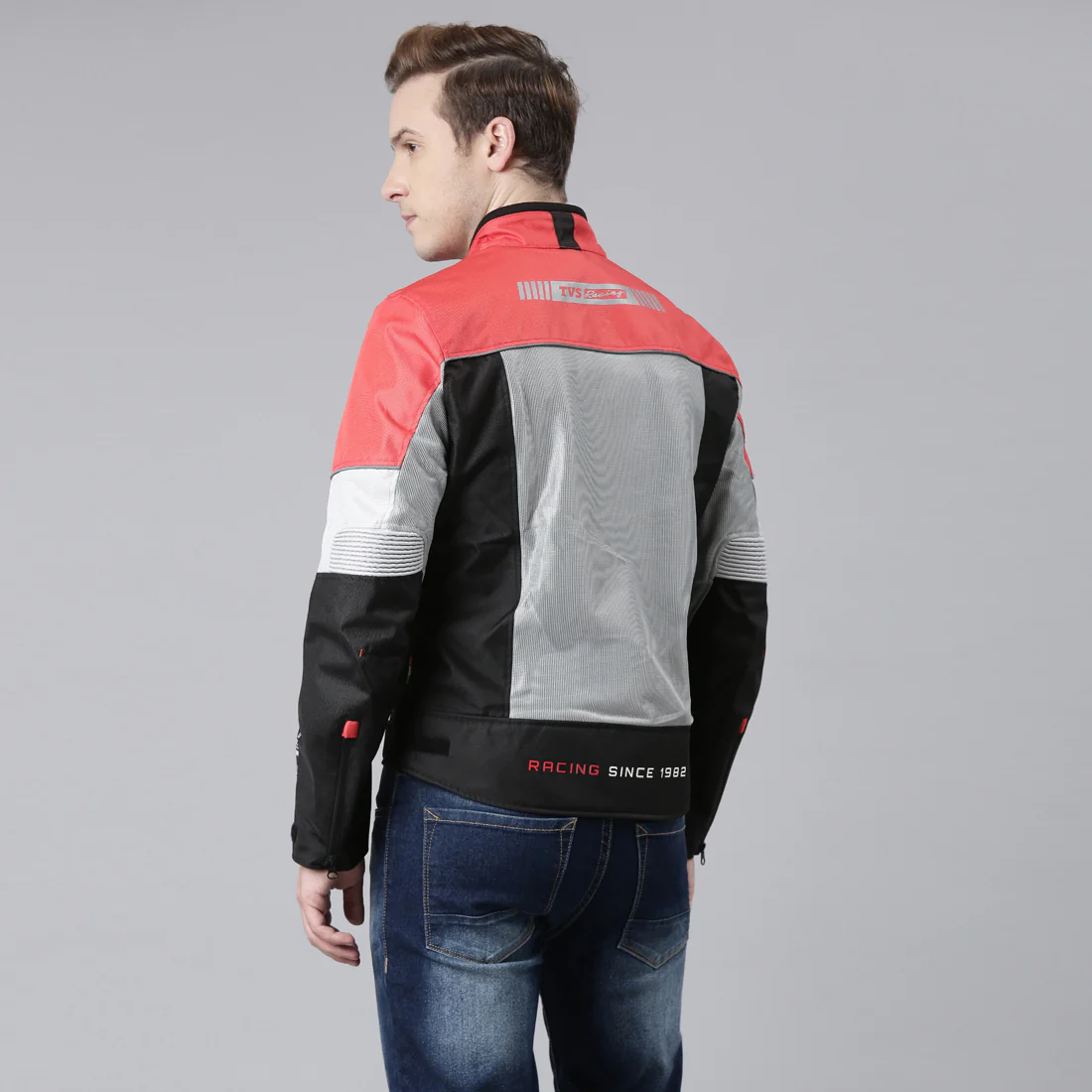TVS Racing Road Zipper Riding Jacket for Men | 600D Polyester, CE Level 2 Armor Protection - Image 4