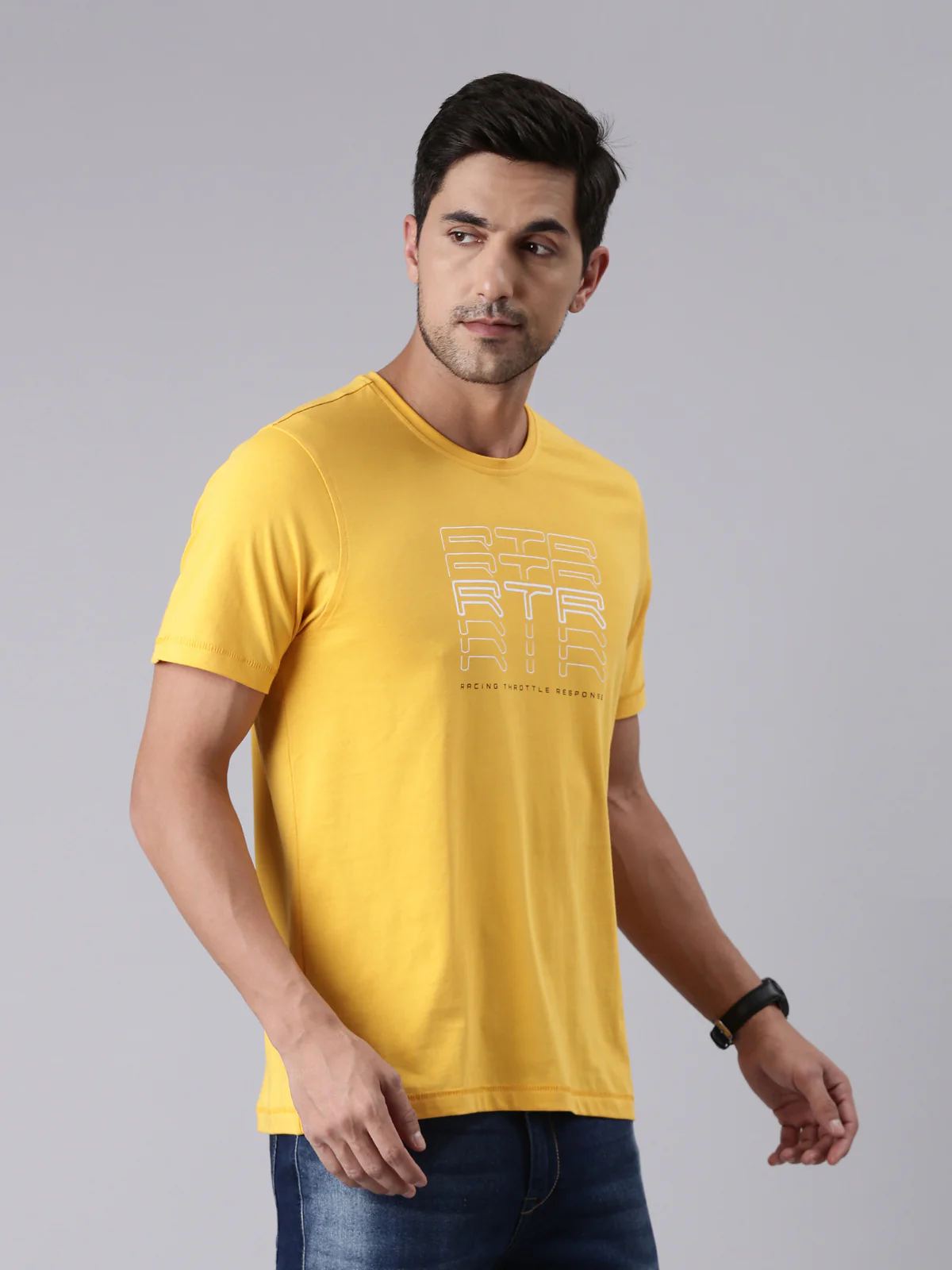 TVS Racing Fury Yellow RTR Crew Neck T-Shirt – 100% Cotton, HD Print Graphics - Image 4