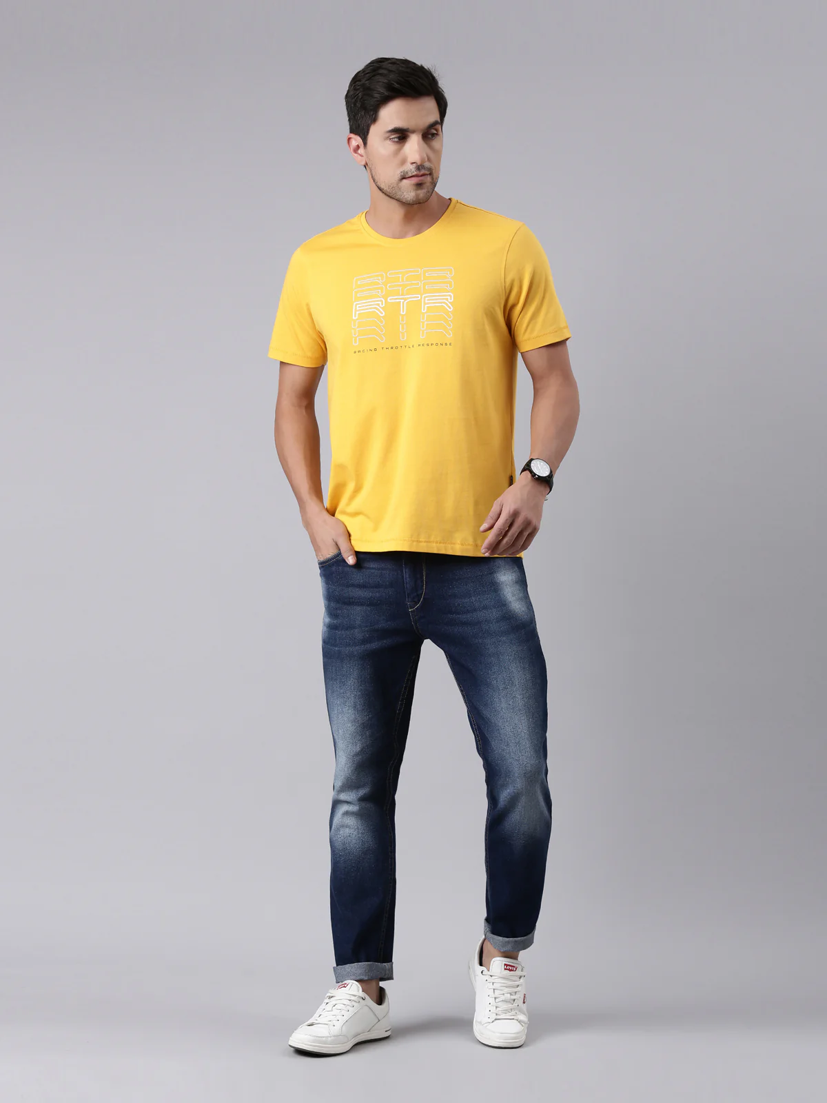 TVS Racing Fury Yellow RTR Crew Neck T-Shirt – 100% Cotton, HD Print Graphics - Image 6