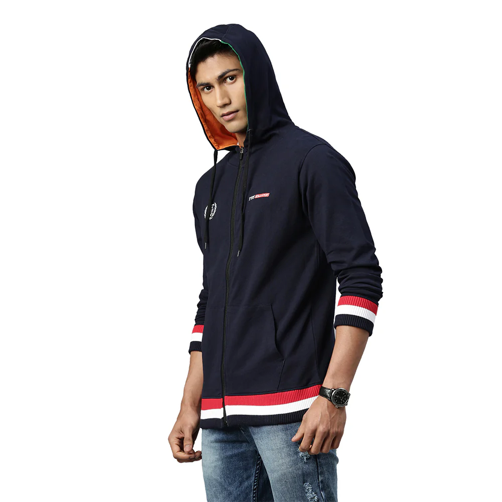 TVS Racing Hooded Sweatshirt - Navy Blue | Comfortable & Stylish - Image 4