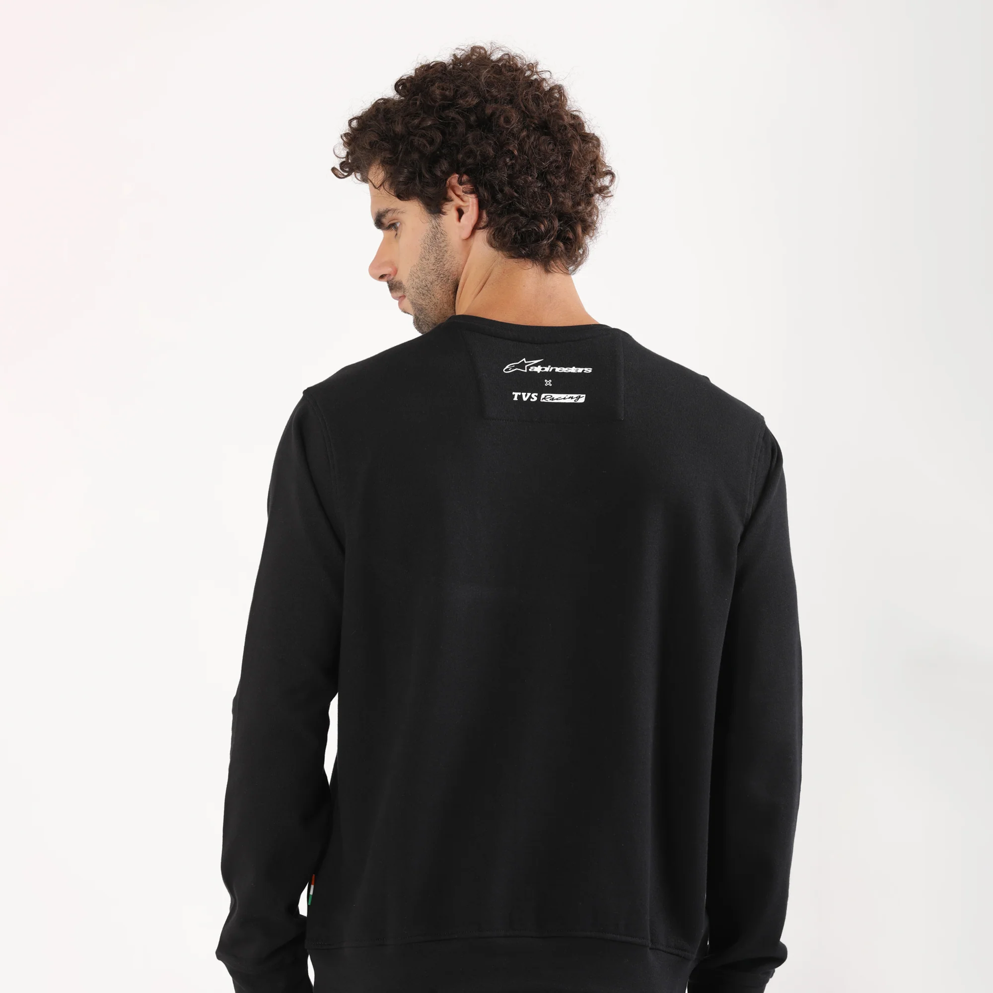 TVS Racing x Alpinestars Crew Neck Pullover Sweatshirt – 100% Cotton French Terry, Ultra-Soft Comfort, Breathable Anti-Odor Fabric, Ribbed Hem & Sleeves for Premium Fit & Style - Image 2