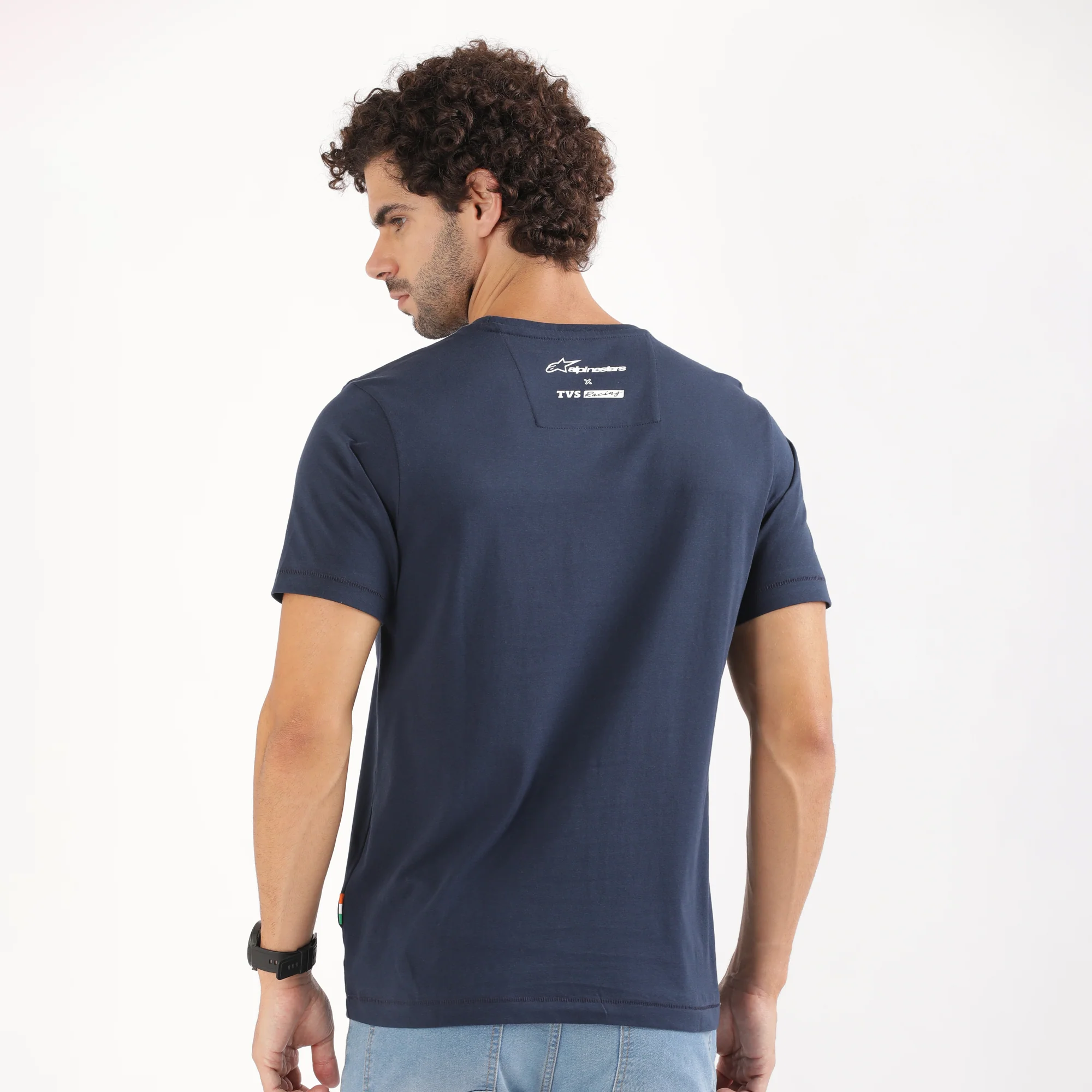 TVS Racing x Alpinestars Crew Neck T-Shirt-100% Soft Combed Cotton, Breathable & Anti-Microbial Fabric, Non-PVC Print, No-Chafe Skin-Friendly Comfort for Racing & Casual Everyday Wear - Image 8