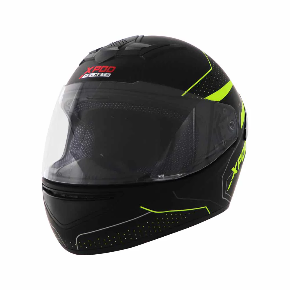 TVS XPOD Aerodynamic Helmet - ISI & DOT Certified Helmet for Men in Blistering Black & Neon with Ultrawide Visor - Image 4