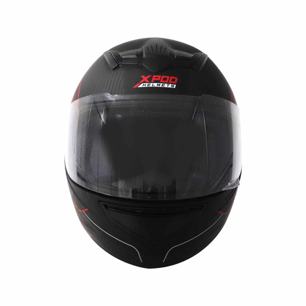 TVS XPOD Aerodynamic Helmet for Men – ISI & DOT Certified, Ultrawide Visor, Blistering Black & Red - Image 5