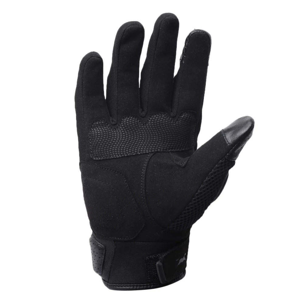 TVS Racing Adventure Riding Gloves for Men | PVC Protected, Touch Screen Compatible, Visor Wiper Fingertips (Black) - Image 3