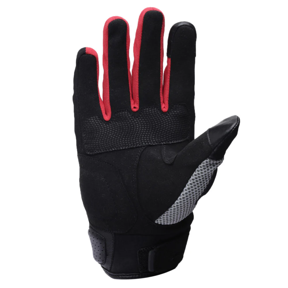 TVS Racing Adventure Riding Gloves for Men | PVC Protection, Touch Screen Compatible, Visor Wiper | Premium Bike Gloves (Grey) - Image 3