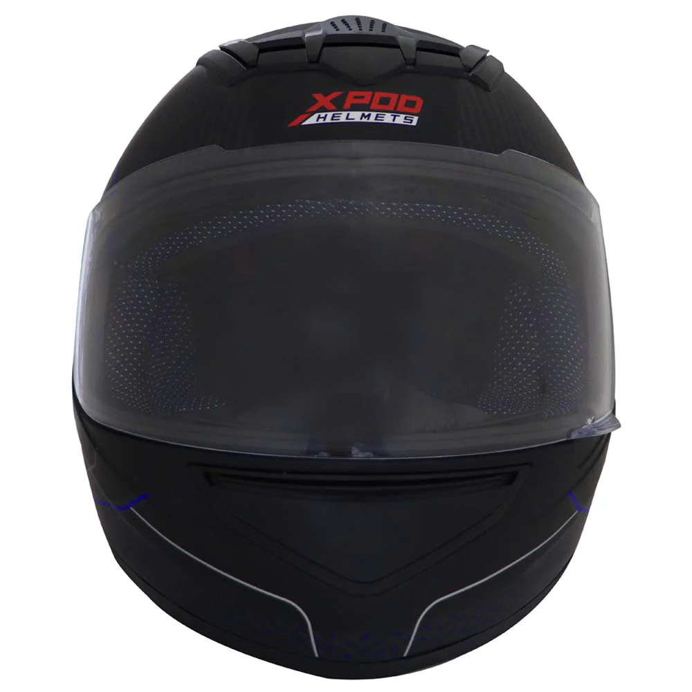 TVS XPOD Aerodynamic Helmet for Men - ISI & DOT Certified | Blistering Black & Blue - Image 3