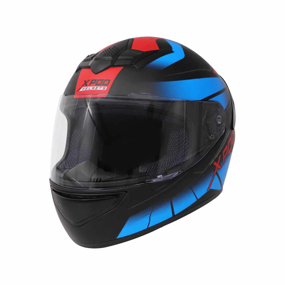 TVS XPOD Dual Tone Helmet - Blue & Red | Premium Protection & Comfort - Image 3