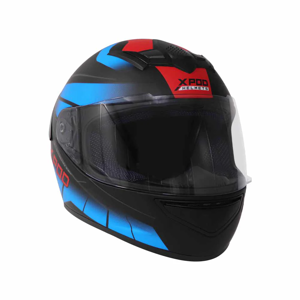 TVS XPOD Dual Tone Helmet - Blue & Red | Premium Protection & Comfort - Image 4