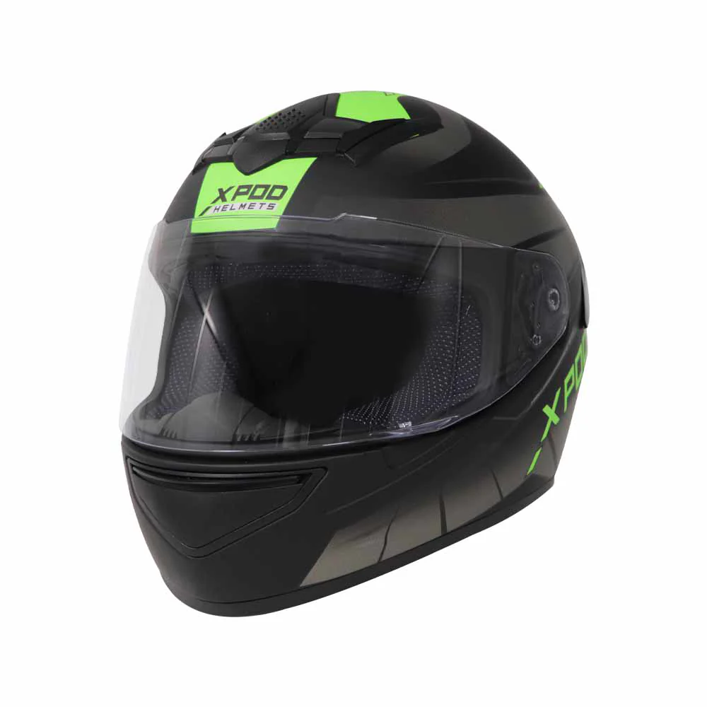 TVS XPOD Dual Tone Helmet - Neon-Grey | Premium Safety & Style - Image 3
