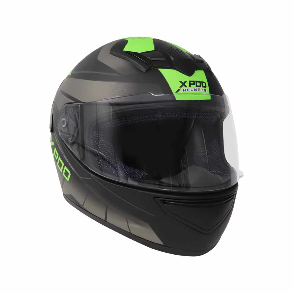 TVS XPOD Dual Tone Helmet - Neon-Grey | Premium Safety & Style - Image 4