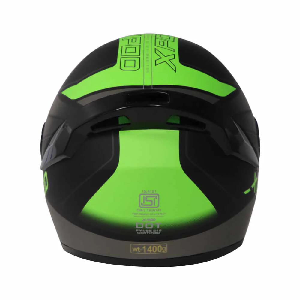 TVS XPOD Dual Tone Helmet - Neon-Grey | Premium Safety & Style - Image 6