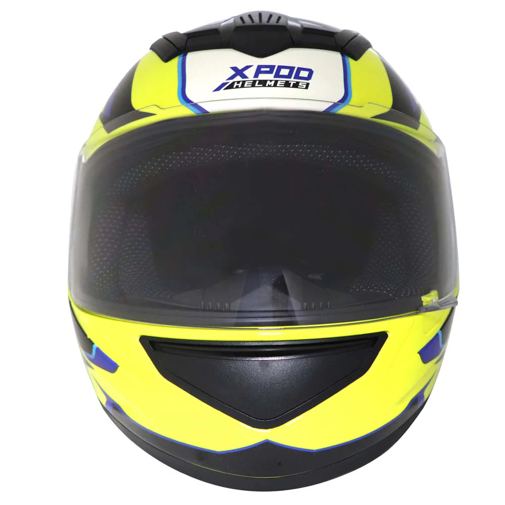 TVS XPOD Aerodynamic Helmet for Men – ISI & DOT Certified, Ultrawide Visor, Dynamic Dual Neon Design - Image 3