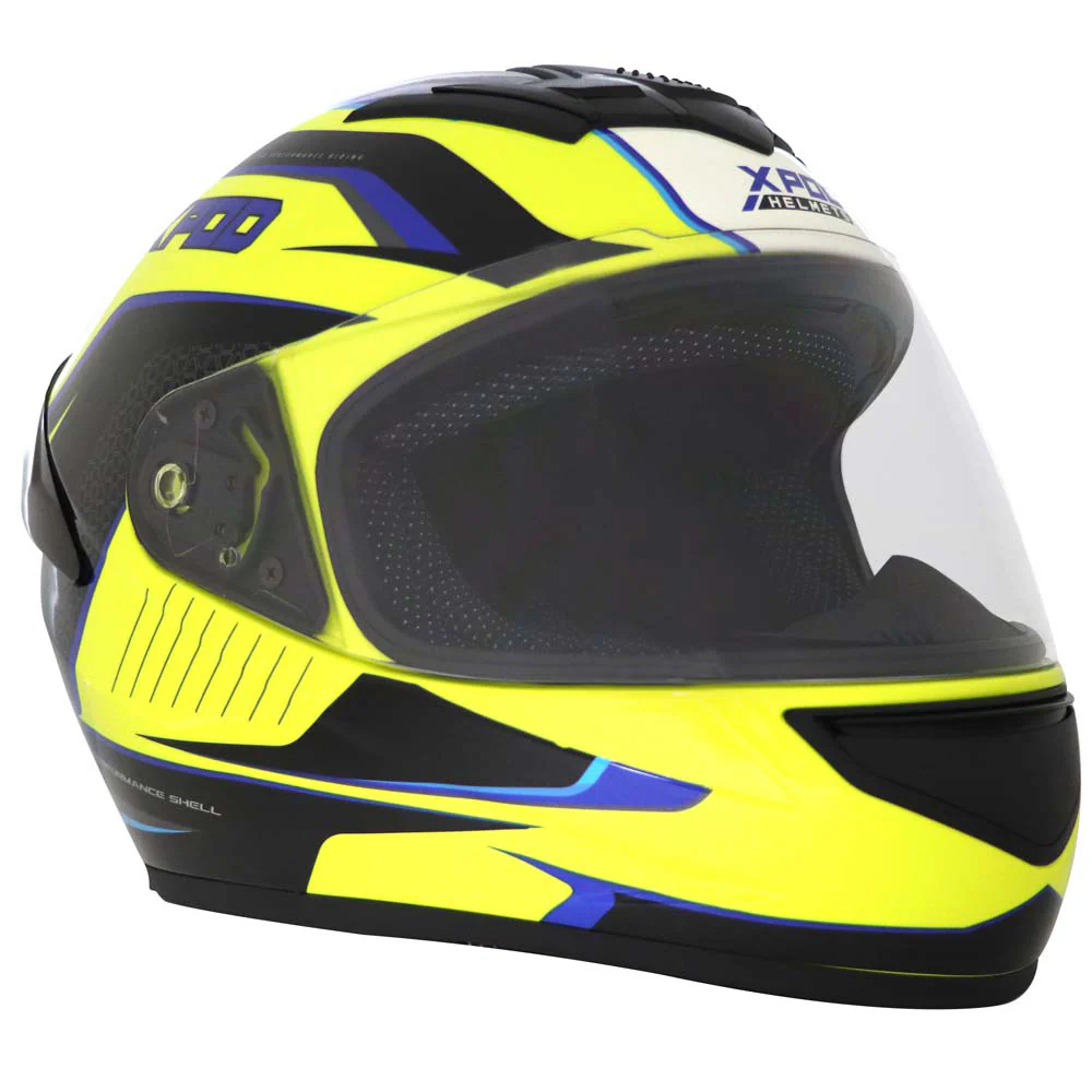 TVS XPOD Aerodynamic Helmet for Men – ISI & DOT Certified, Ultrawide Visor, Dynamic Dual Neon Design - Image 4