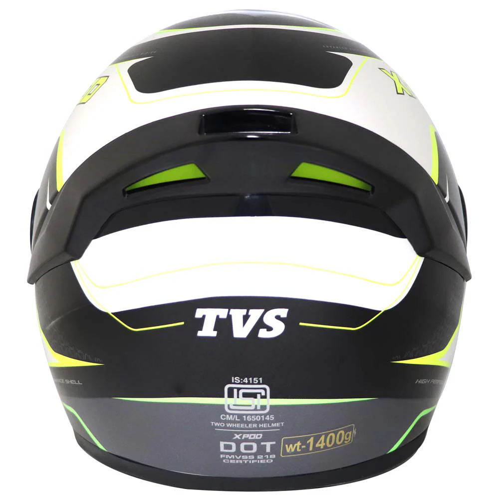 TVS XPOD Aerodynamic Helmet - ISI & DOT Certified, Ultrawide Visor, Premium Bike Helmet for Men - Image 5
