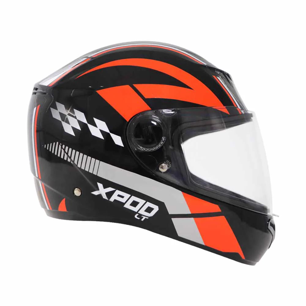 TVS XPOD LT Helmet for Men - Black Orange | Safety & Style Combined - Image 2