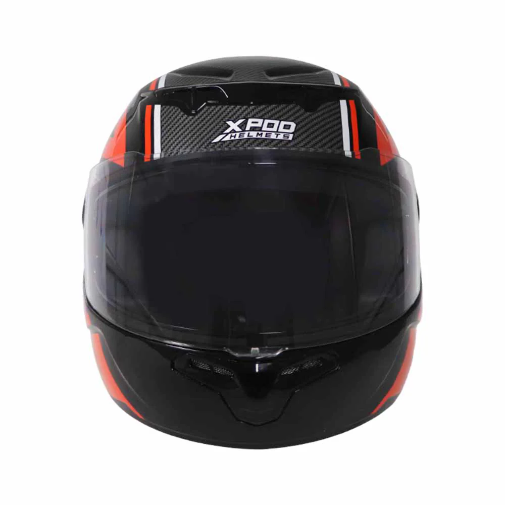 TVS XPOD LT Helmet for Men - Black Orange | Safety & Style Combined - Image 3