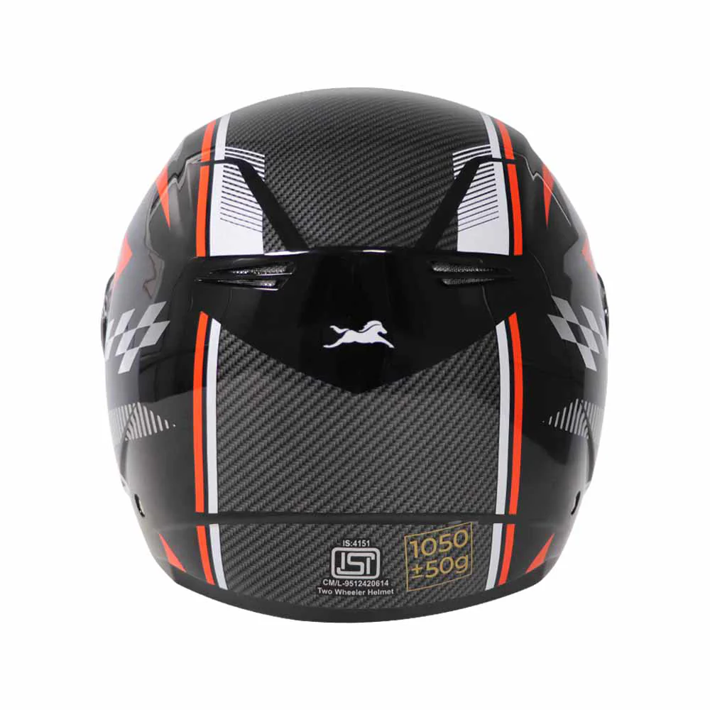 TVS XPOD LT Helmet for Men - Black Orange | Safety & Style Combined - Image 4