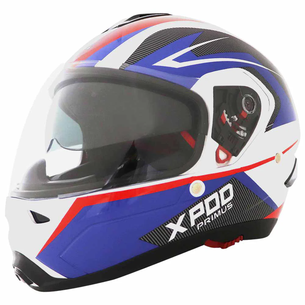 TVS XPOD Primus Helmet for Men - Dual Visor, ISI & DOT Certified, Premium Safety in Blue - Image 3
