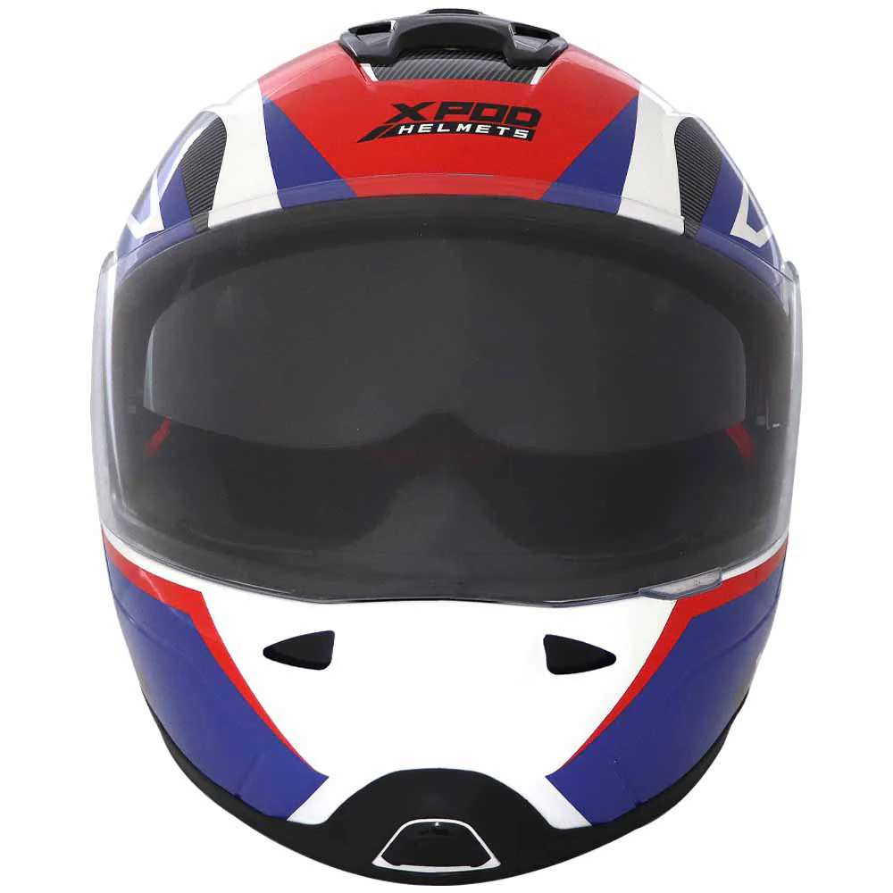 TVS XPOD Primus Helmet for Men - Dual Visor, ISI & DOT Certified, Premium Safety in Blue - Image 5