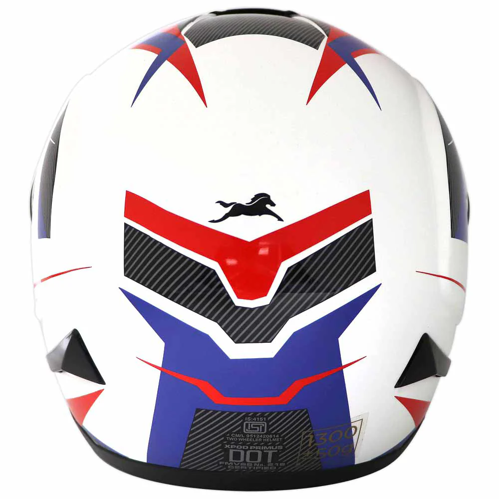 TVS XPOD Primus Helmet for Men - Dual Visor, ISI & DOT Certified, Premium Safety in Blue - Image 6