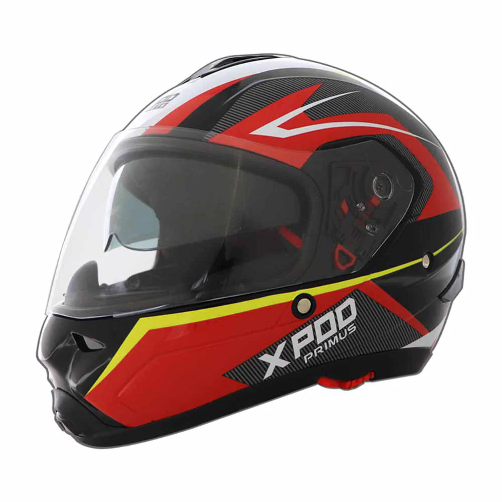 TVS XPOD Primus Helmet for Men - Dual Visor, ISI & DOT Certified, Premium Safety in Red - Image 3