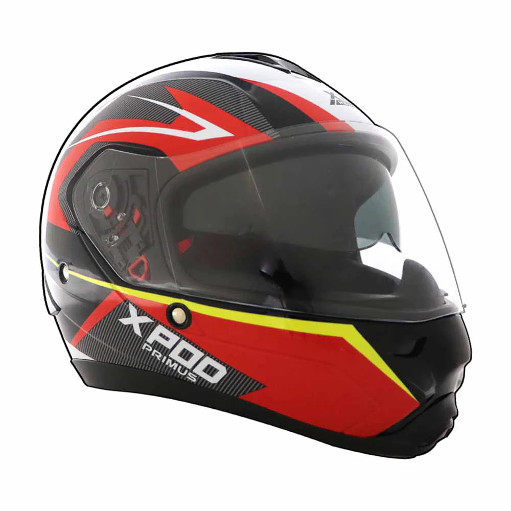 TVS XPOD Primus Helmet for Men - Dual Visor, ISI & DOT Certified, Premium Safety in Red - Image 4