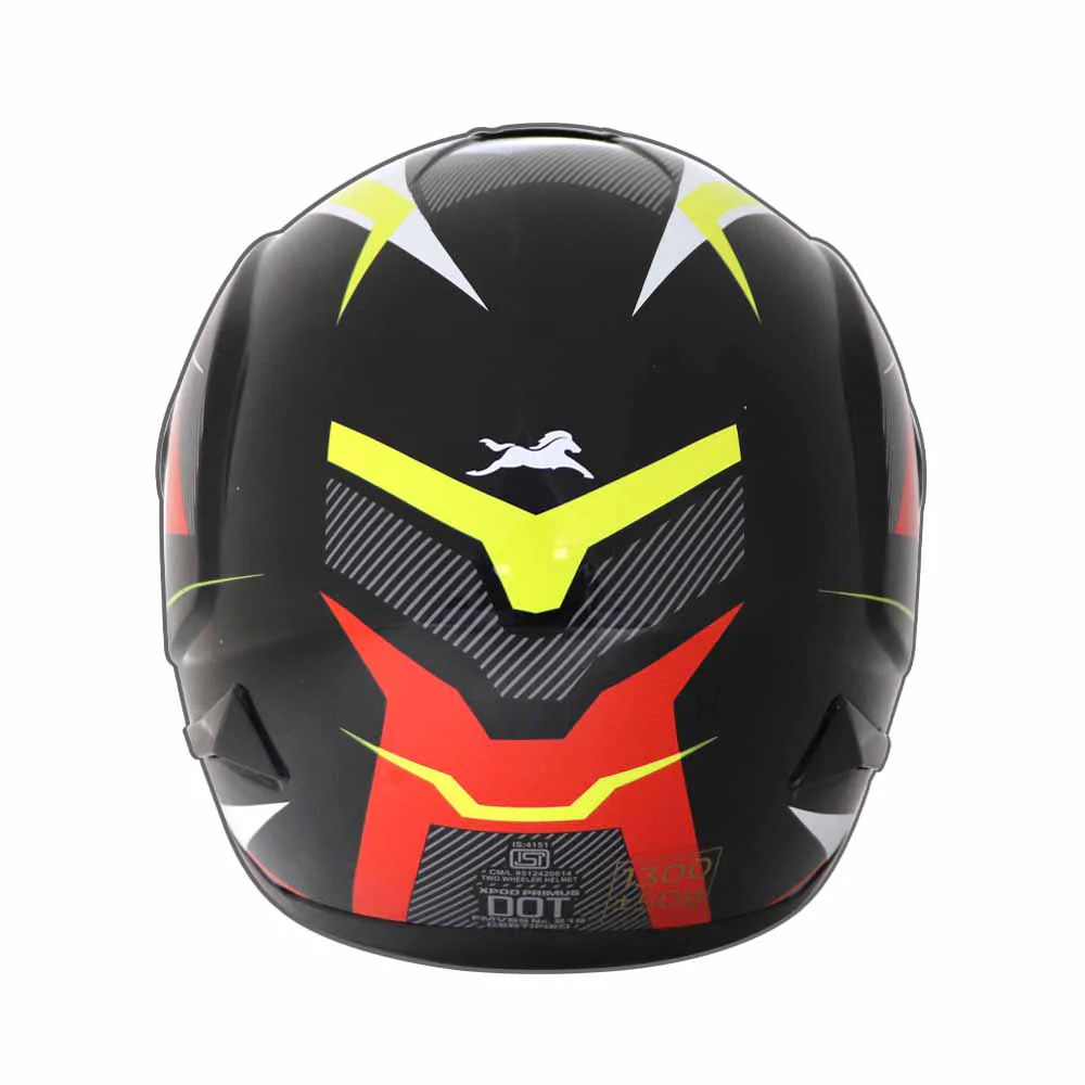 TVS XPOD Primus Helmet for Men - Dual Visor, ISI & DOT Certified, Premium Safety in Red - Image 5