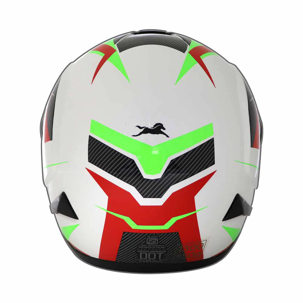 TVS XPOD Primus Helmet for Men - Dual Visor, ISI & DOT Certified, Premium Safety and Comfort (Red) - Image 6