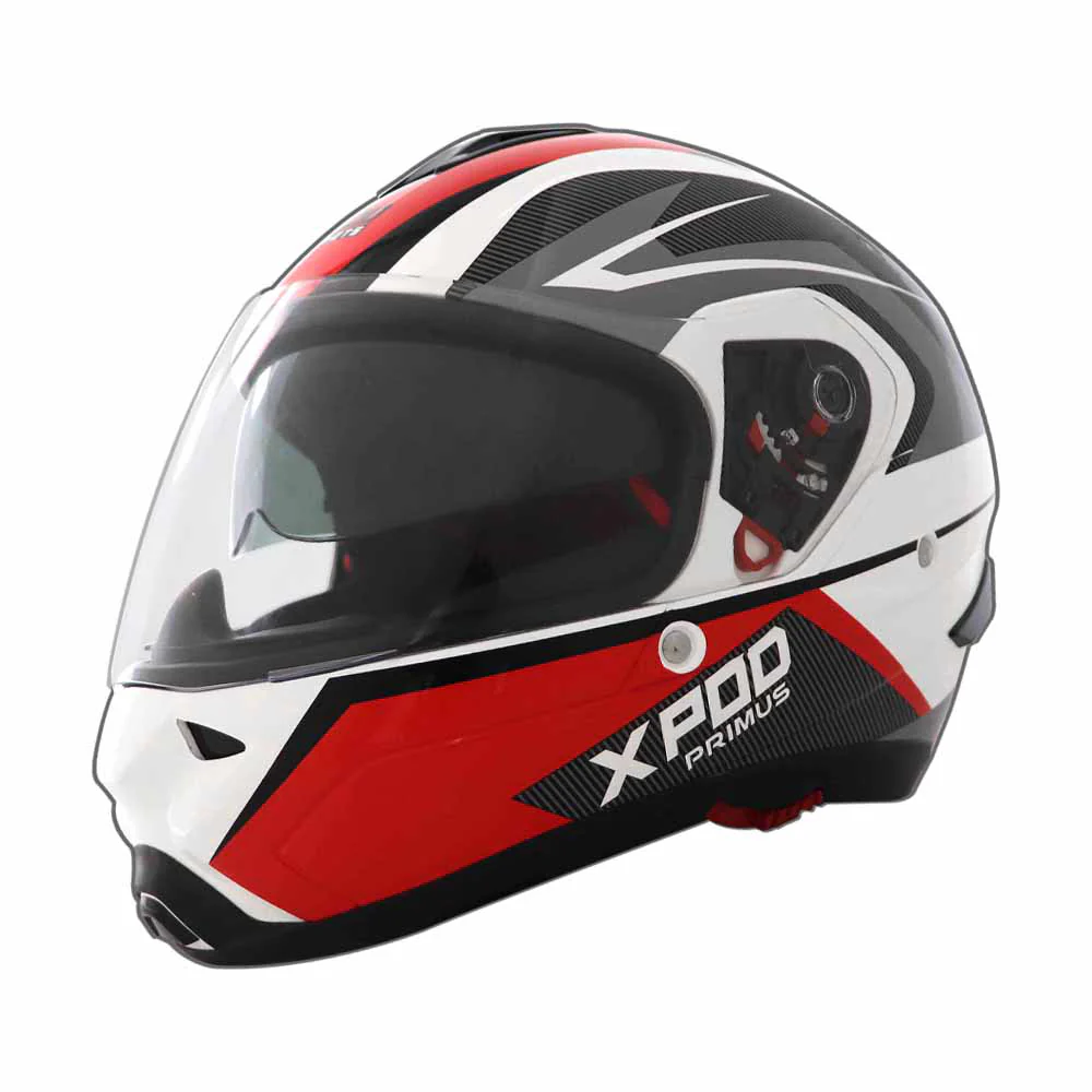 TVS XPOD Primus Dual Visor Helmet - White Red | Premium Protection & Comfort - Image 3