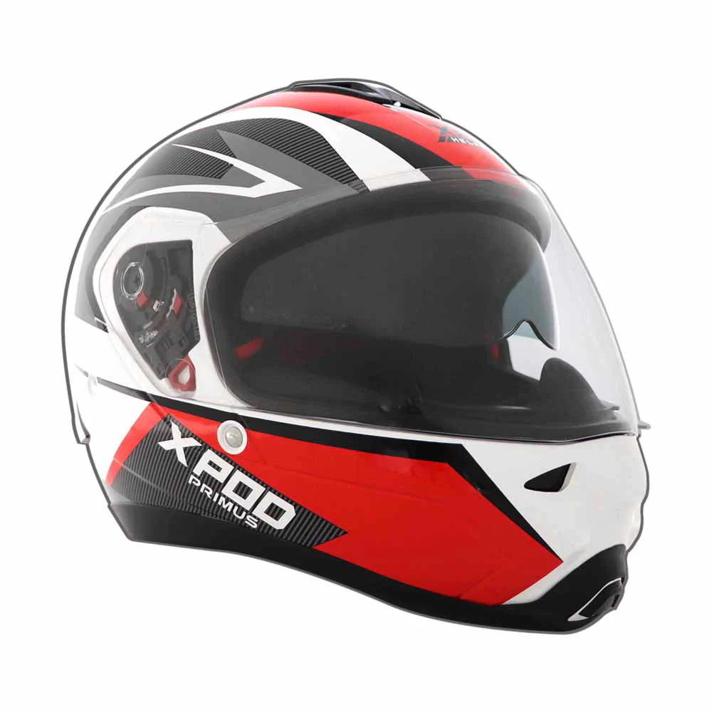 TVS XPOD Primus Dual Visor Helmet - White Red | Premium Protection & Comfort - Image 4