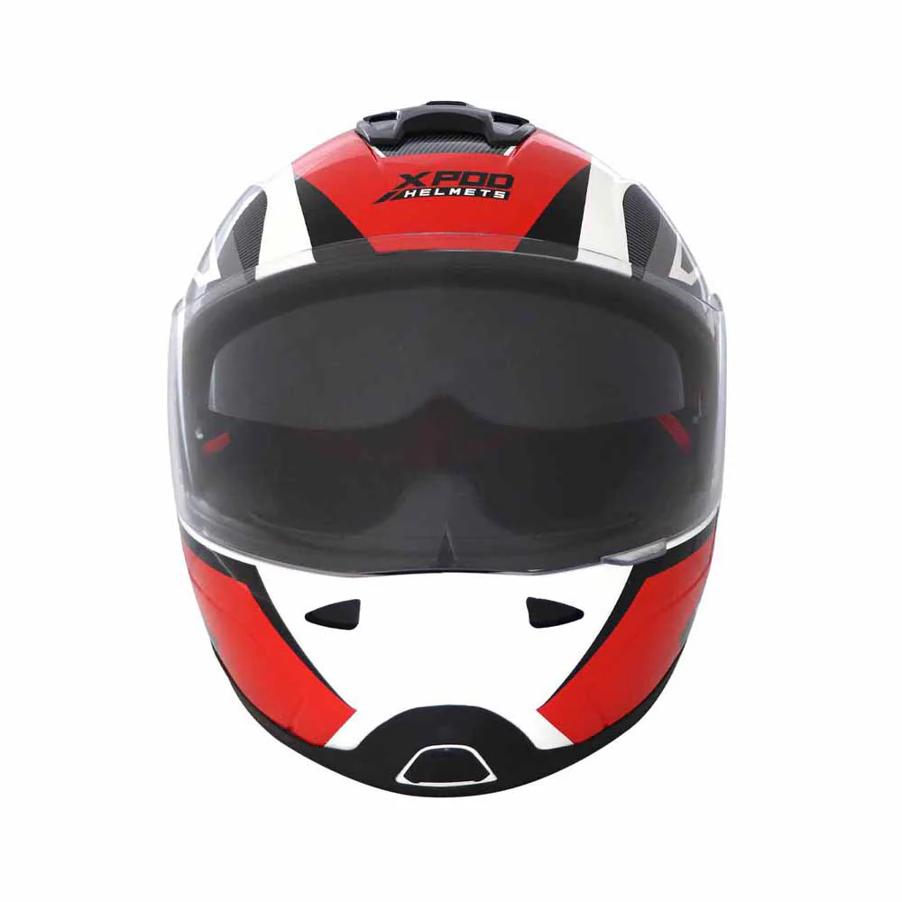 TVS XPOD Primus Dual Visor Helmet - White Red | Premium Protection & Comfort - Image 5